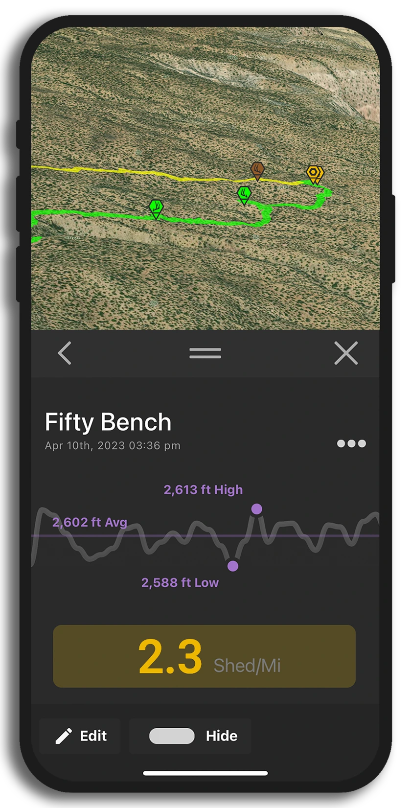 Offline GPS tracks for shed hunters